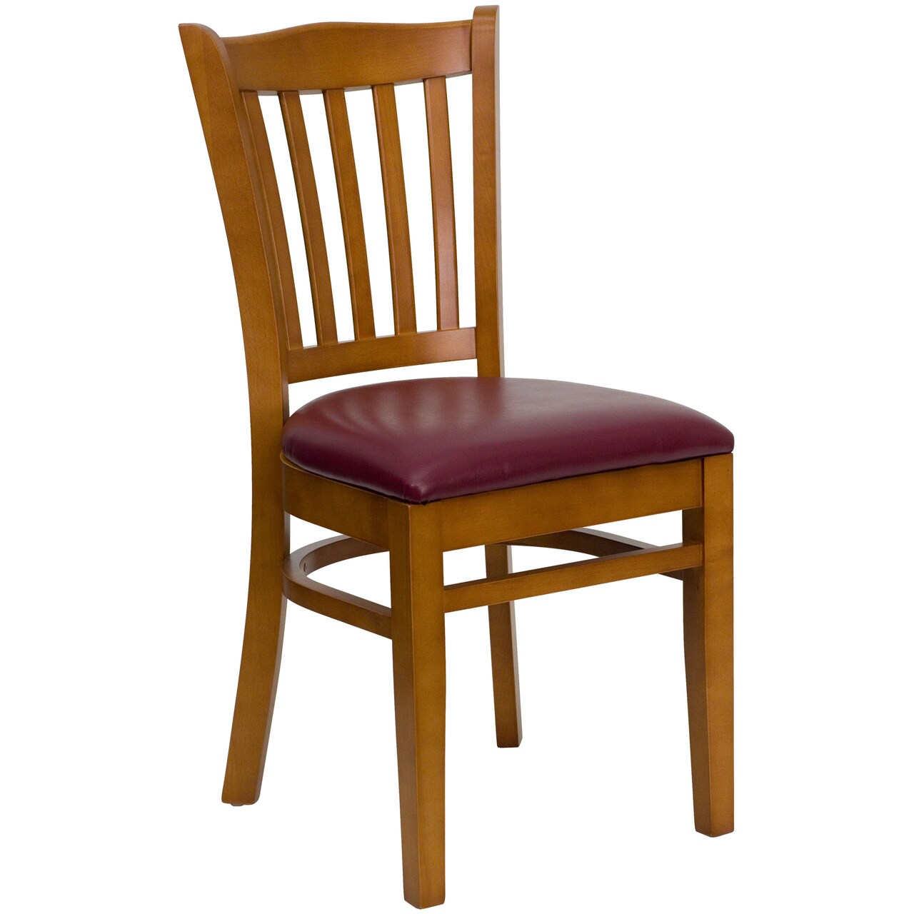 Emma and Oliver Vertical Slat Back Wooden Restaurant Dining Chair